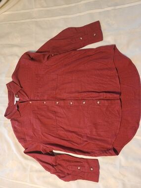 Old Navy Men's Brick Red Long-Sleeve Button-Down Shirt